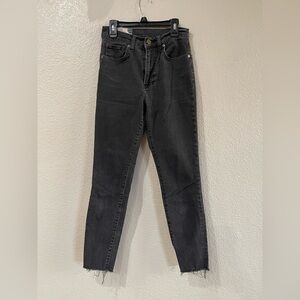 Marine Layer faded black high and skinny Ankle Jeans